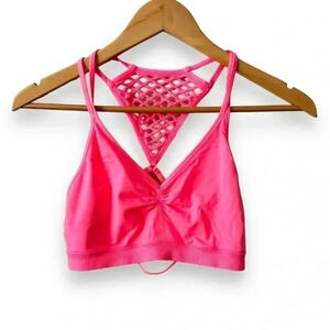 Victoria secret Barbie  pink spandex bralette L